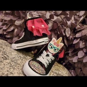 Dazzling unicorn converse shoes